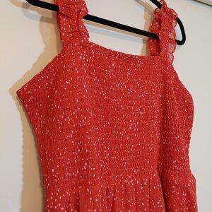 Maruices Midi Dress - Red-Orange